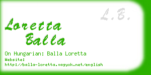 loretta balla business card